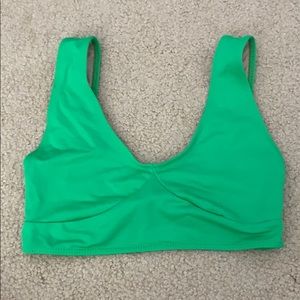 Green sports bra
